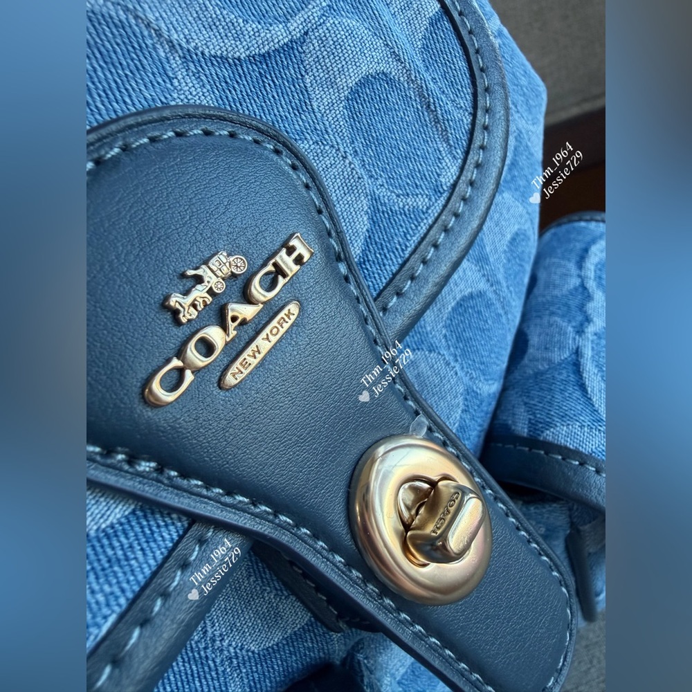 NWT！COACH Hadley Backpack In Signature Denim（CDB95）fast shipping - Picture 5 of 14